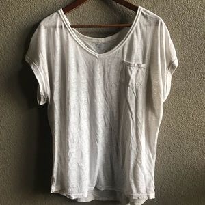 White pocket tee
